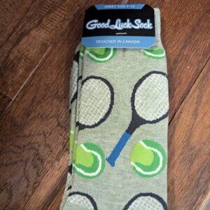 Men's Good luck socks Green Tennis Men's Socks Sz 7-12 NWT